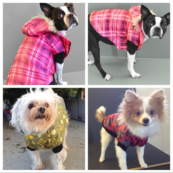 Dog Jacket REVERSIBLE Hooded Fauxfur Pink Camo Camouflage Puffy Puffer Coat New - Picture 7 of 8